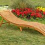 Gartenliege Akazie massiv Grau 3