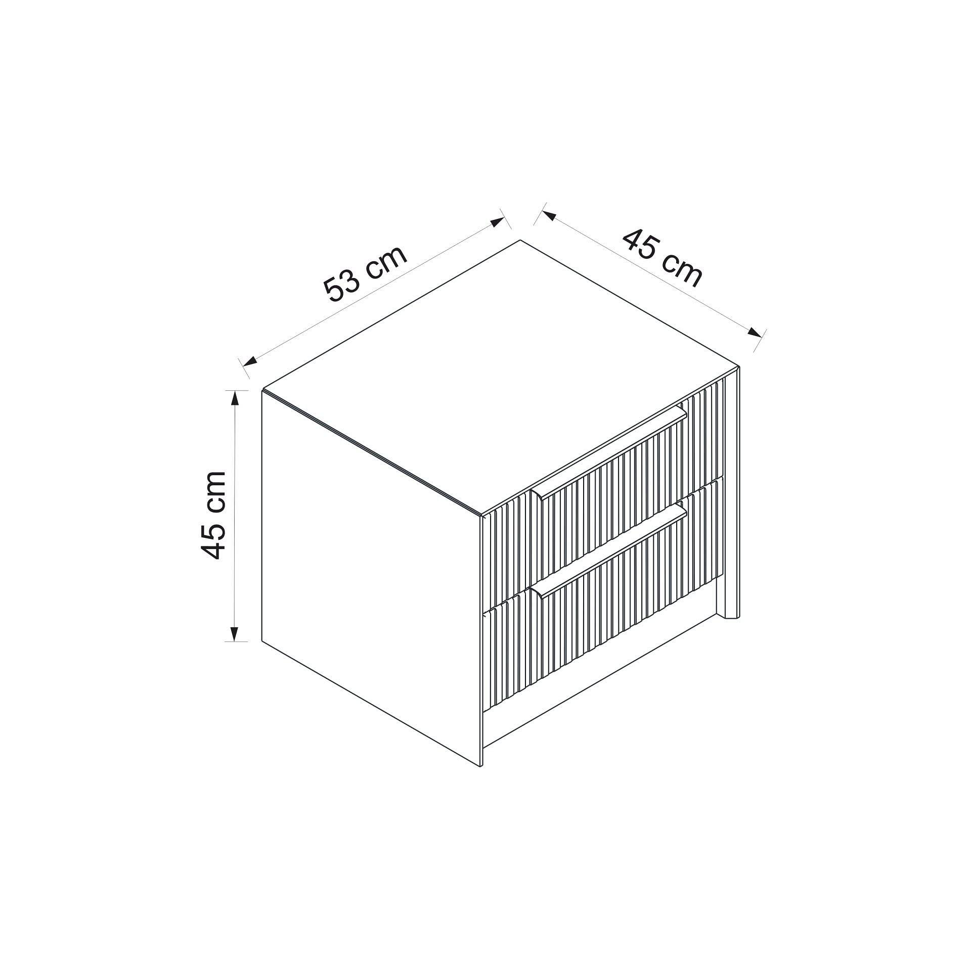 Kale Luxe 7938 Nightstand Gray 8