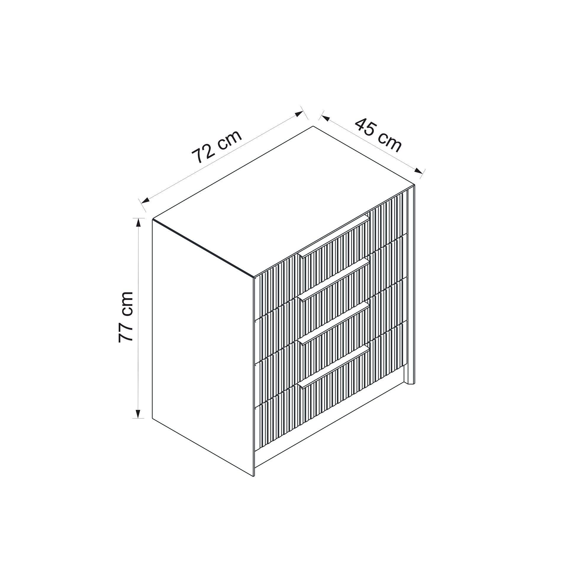 Kale Luxe 7939 chest of drawers Grey 9