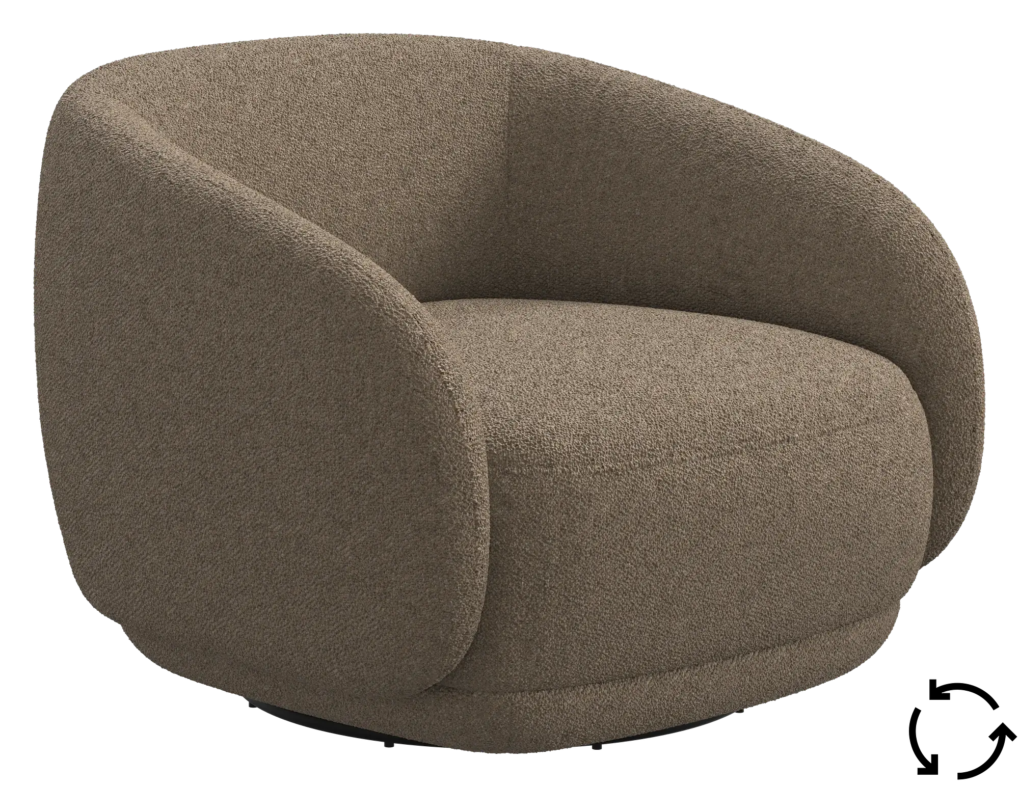 Bolzano Armchair Swivel Lazio Brown 3096 1