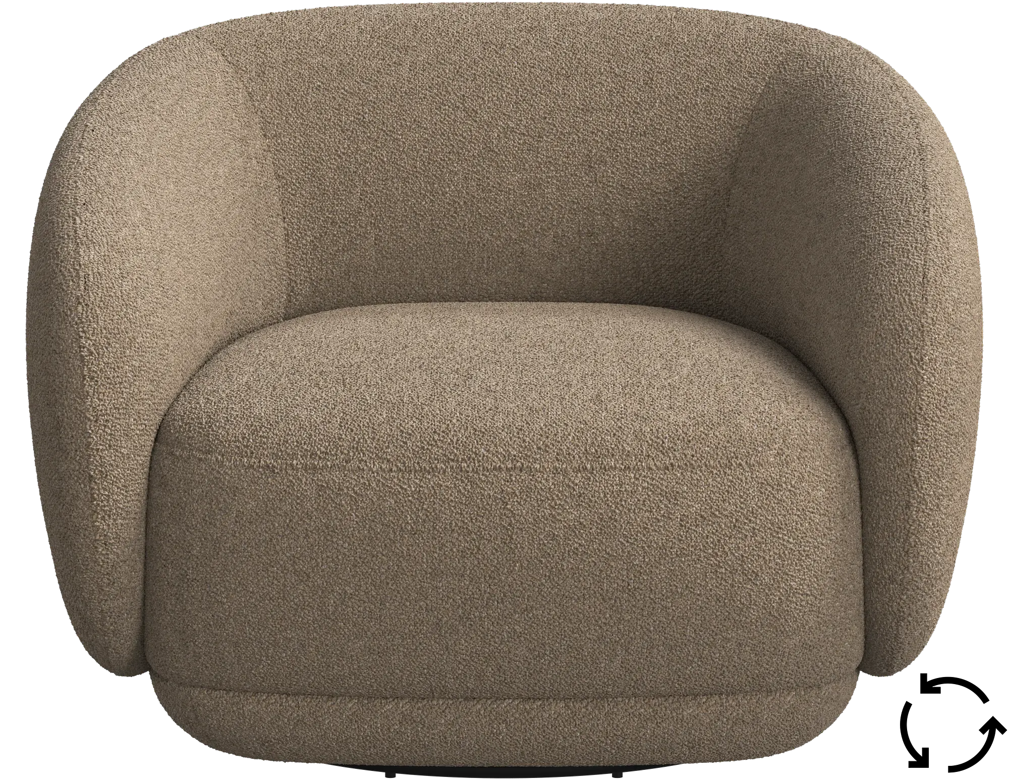 Bolzano Armchair Swivel Lazio Brown 3096 2
