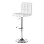 Bar stool Fitzgerald faux leather white chrome 0