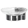 Soap dish Luno Polystyrene Stainless steel Clear 0