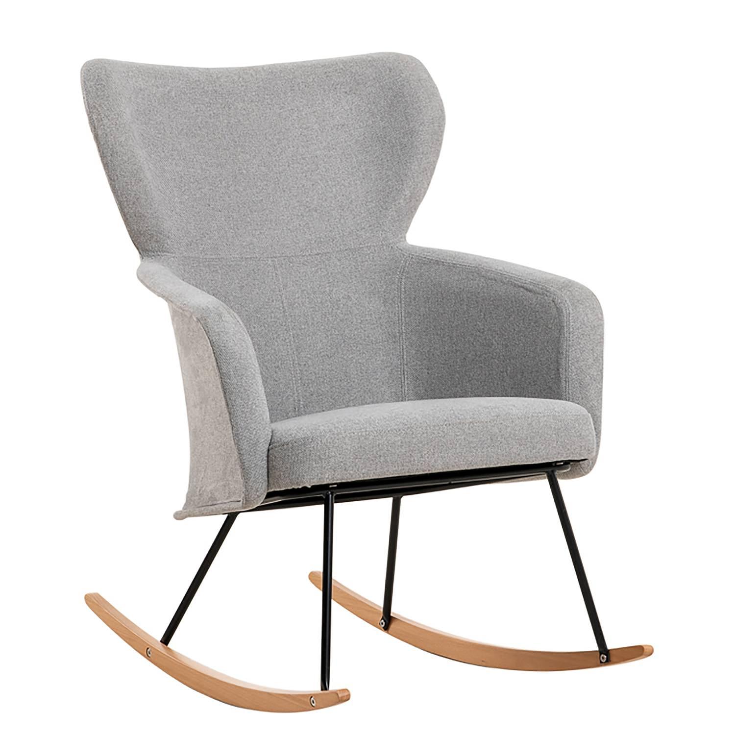 Rocking chair Felin Webbing Metal Beech Solid Wood 0