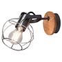 Wall lamp Madras Solid wood 1-flame Silver 0