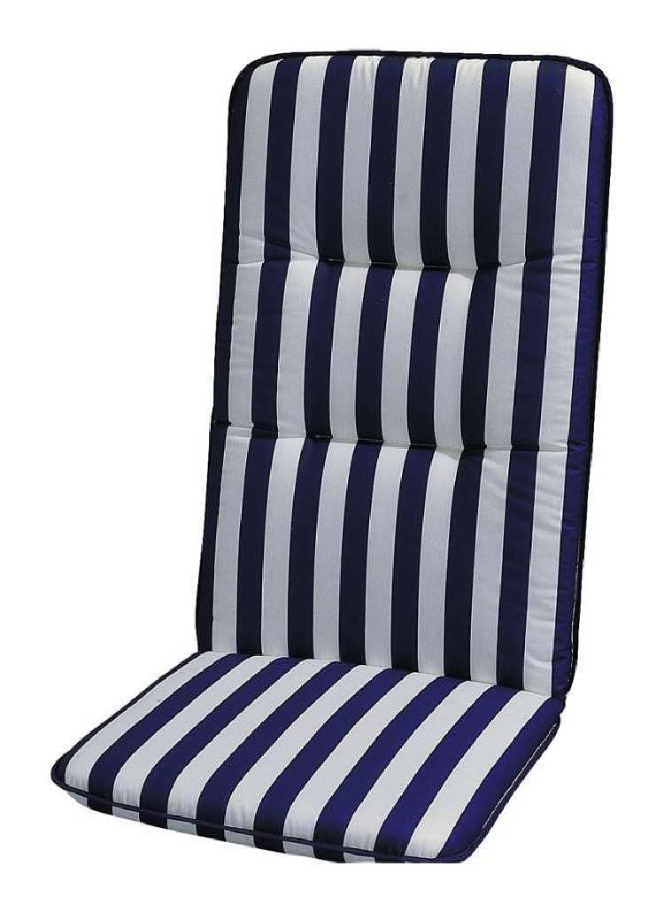 Edition Basic Line Blue-white striped High-back chair 0