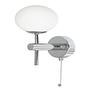 LED wall light Global frosted glass silver 0