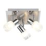 Lea Ceiling Lamp 3-Arm Metal Glass Silver 0
