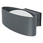 1-Flammig LED Wall Light Chinoa Polycarbonate Aluminum Gray 0