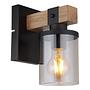 1-Flammig Wall Lamp Purple Stained Glass Iron 0