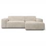 2-Sitzer Karen Récamiere Rechts Samt Beige 1