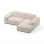 2-Sitzer Karen Récamiere Rechts Samt Beige 2
