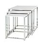 3x Side table Robby chrome high gloss white 0