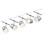 5-flame LED ceiling light Cone I Aluminum 0