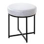 Stool Tilbrook Faux Leather Metal Light Grey 0