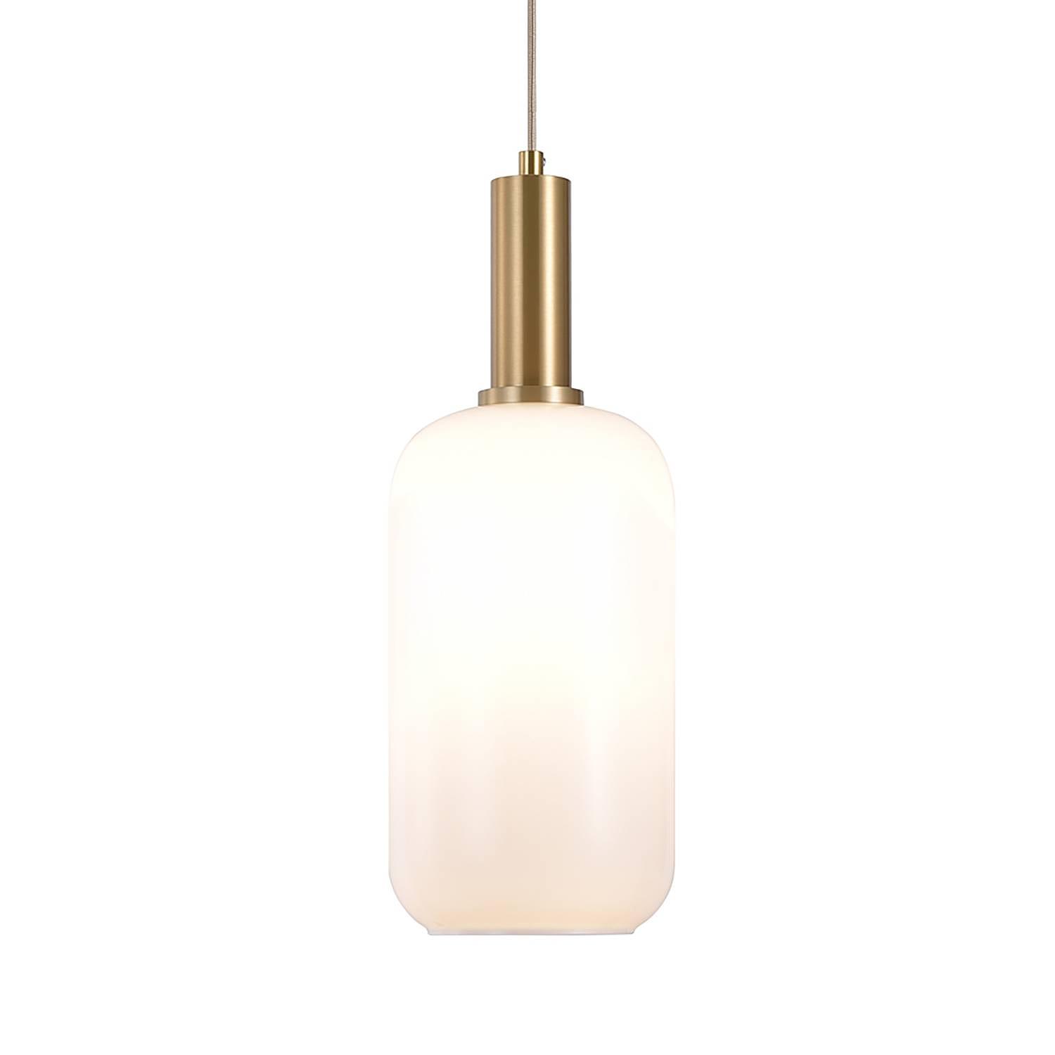 Pendant lamp Ebeltoft I Glass Brass 0