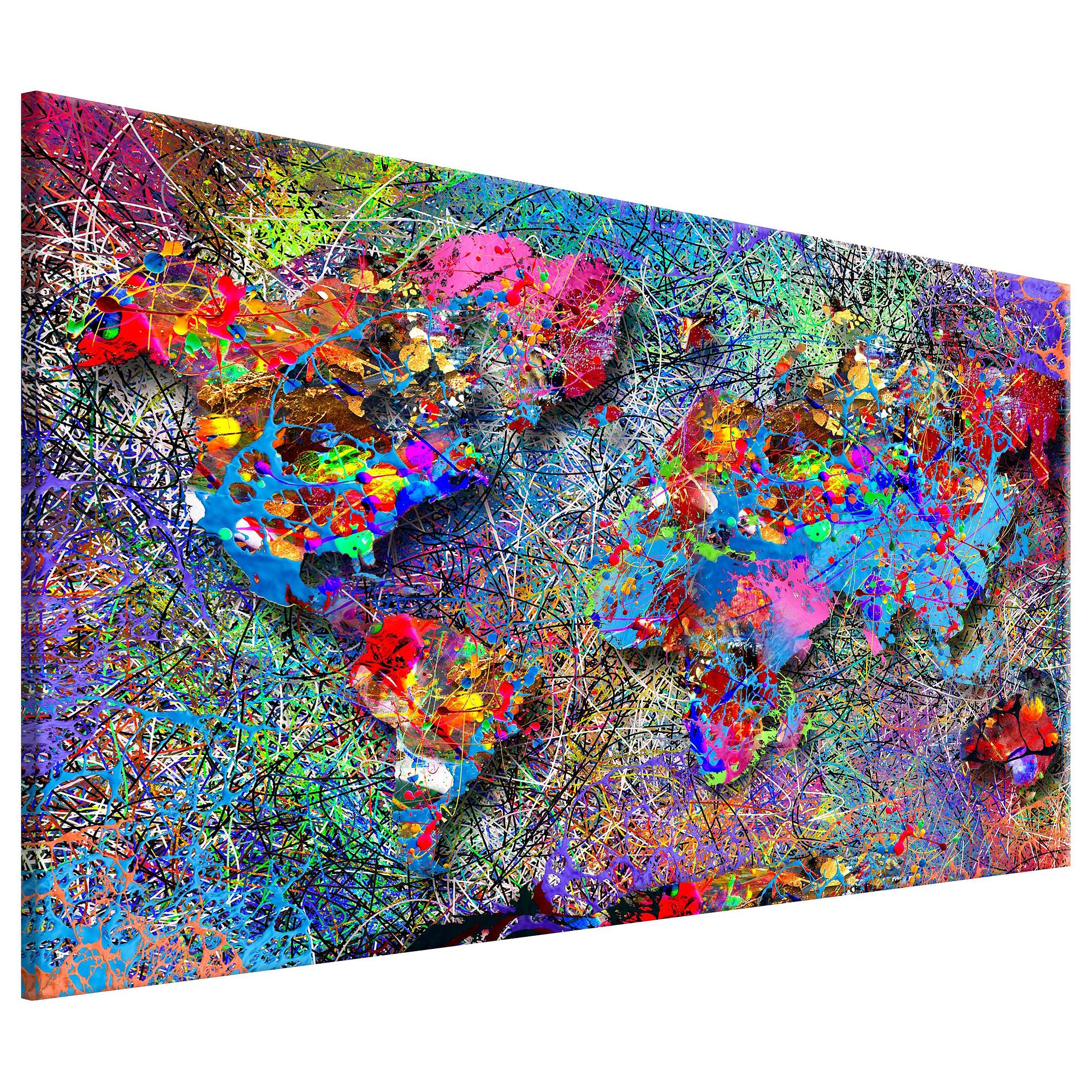Wall art Jackson Pollock MDF Multicolored 0