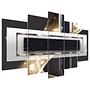 Wandbild Night Storm MDF / Leinwand Mehrfarbig 200 x 100 cm 0