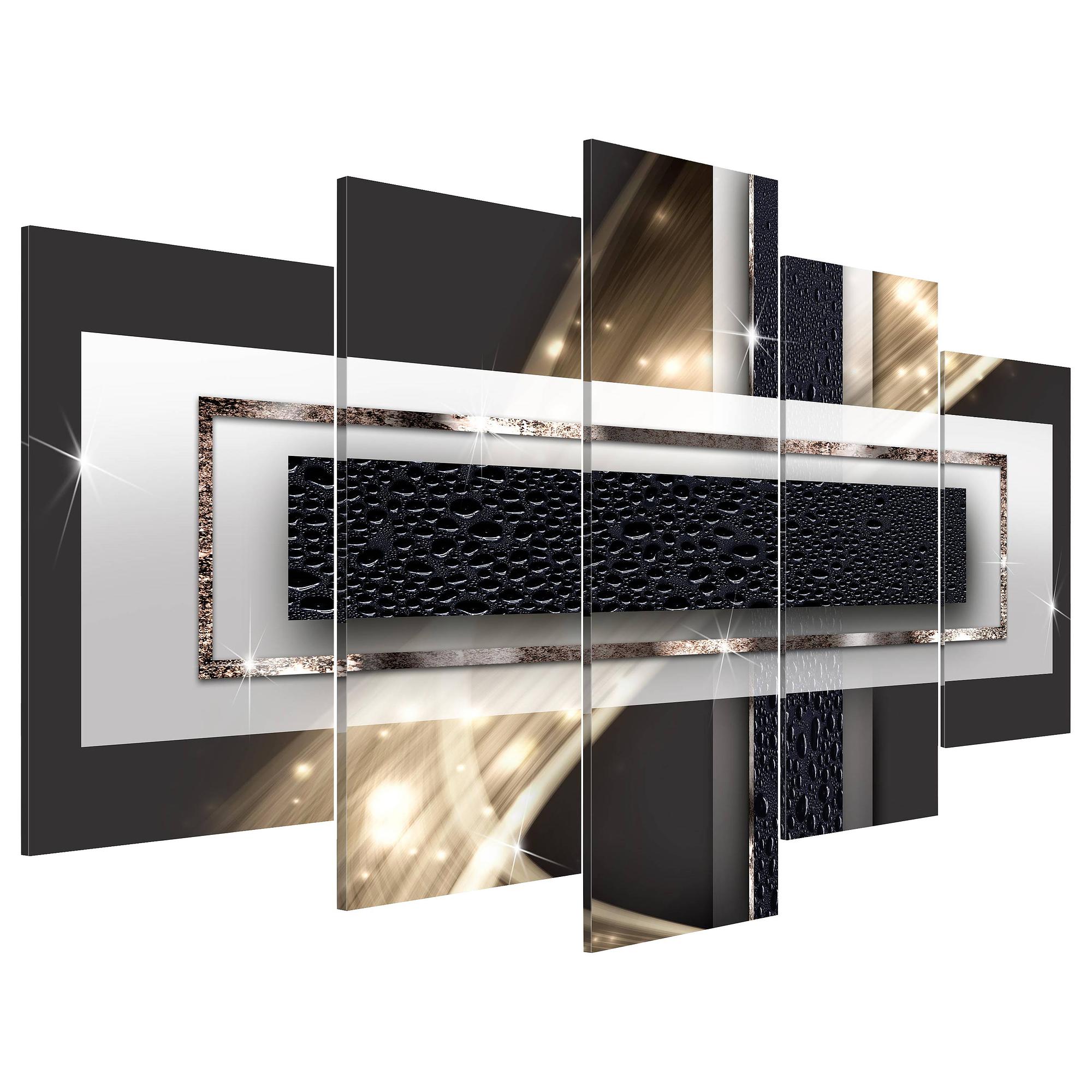 Wandbild Night Storm MDF / Leinwand Mehrfarbig 200 x 100 cm 0