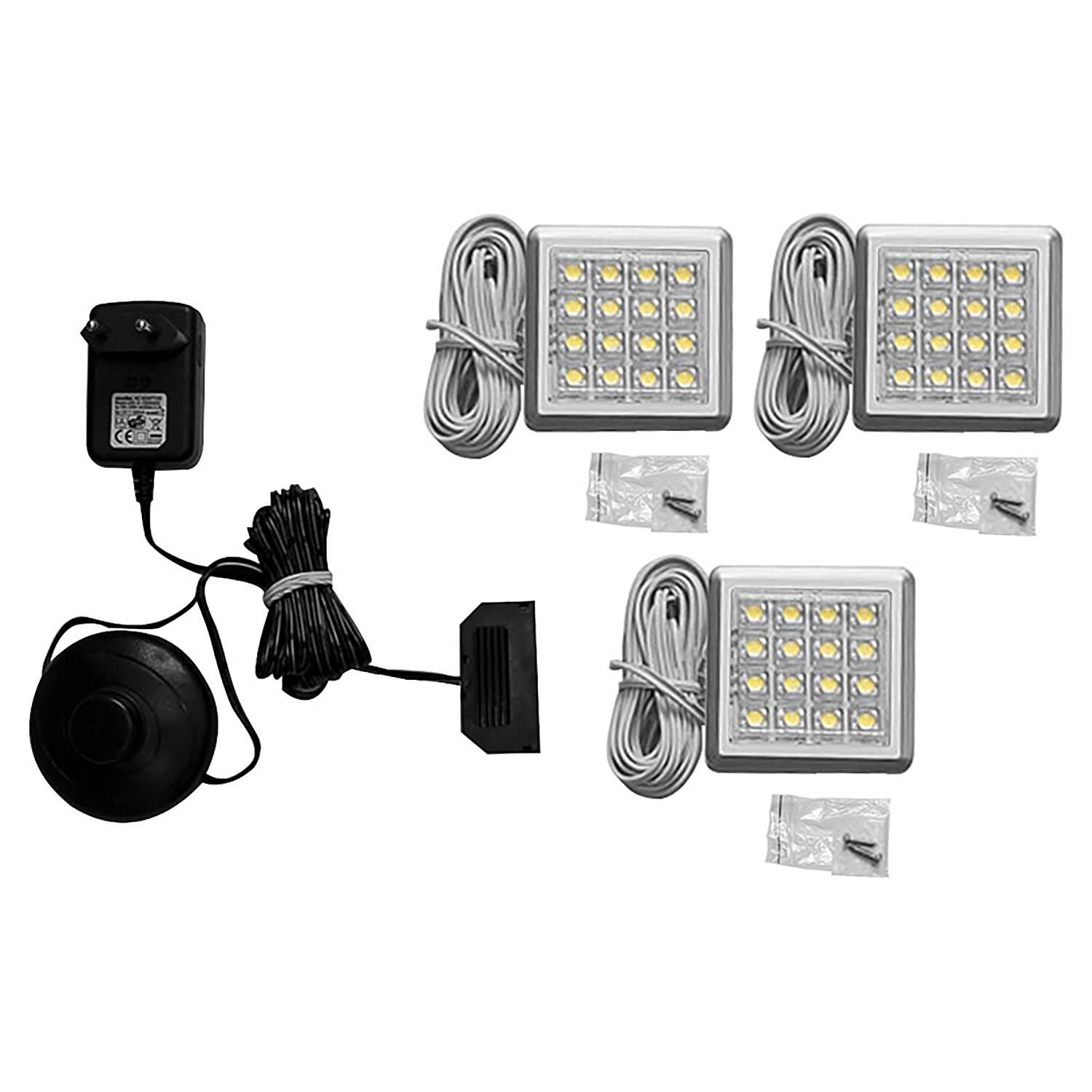 LED-Spot Pudsey 3er-Set Kaltweiß 0