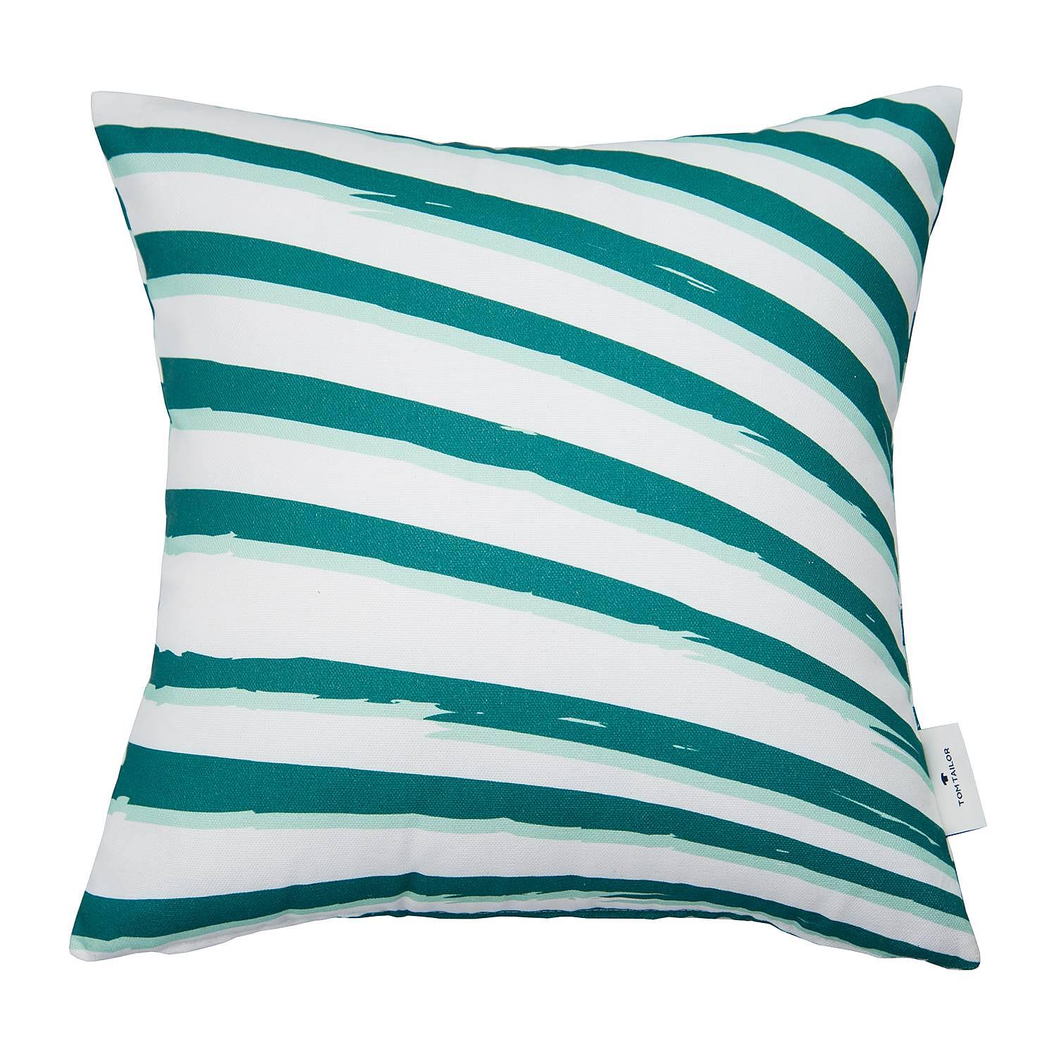 Pillowcase Zebra Crossing Cotton fabric White Petrol 0