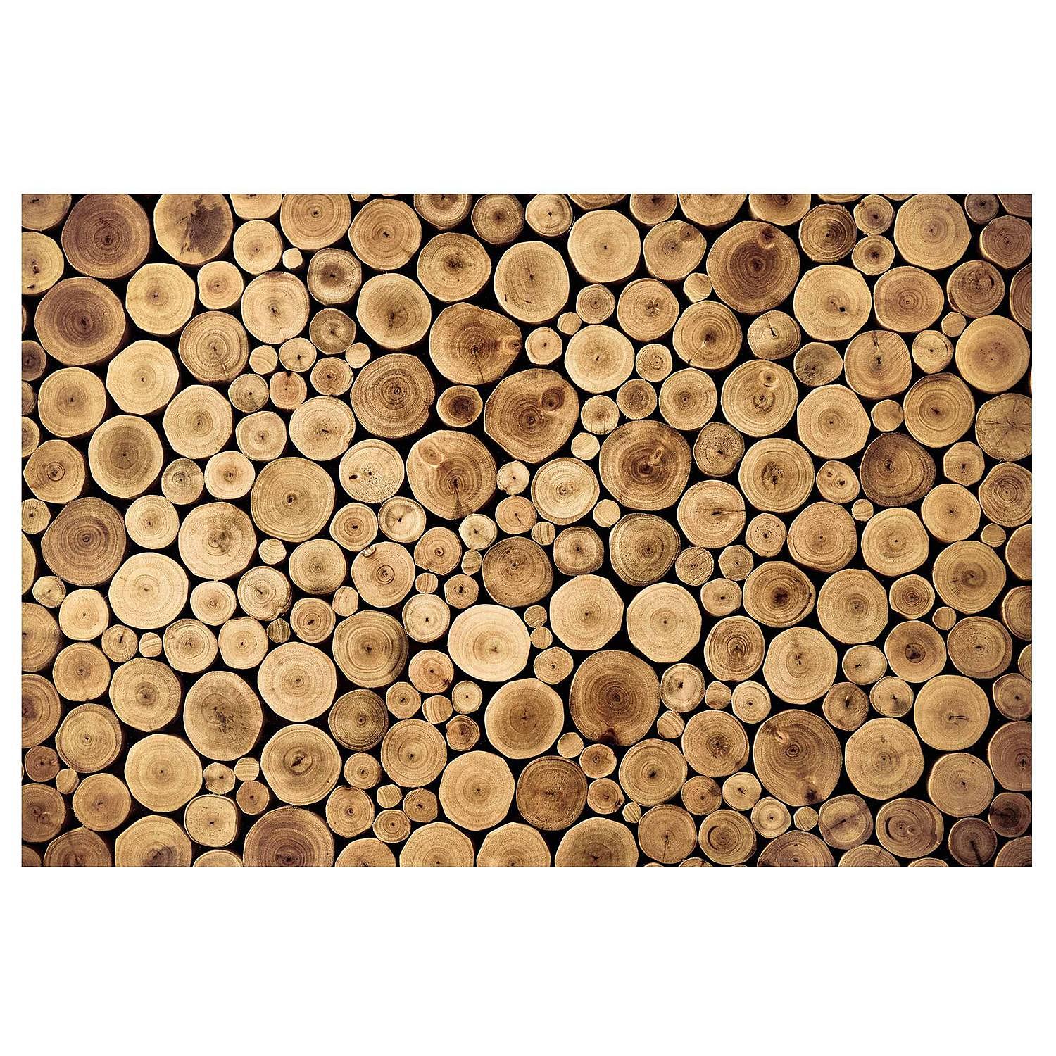 Vliestapete Homey Firewood Vliespapier Braun 384 x 255 cm 0