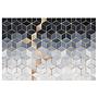 Wallpaper Golden Geometry Blue/White 0