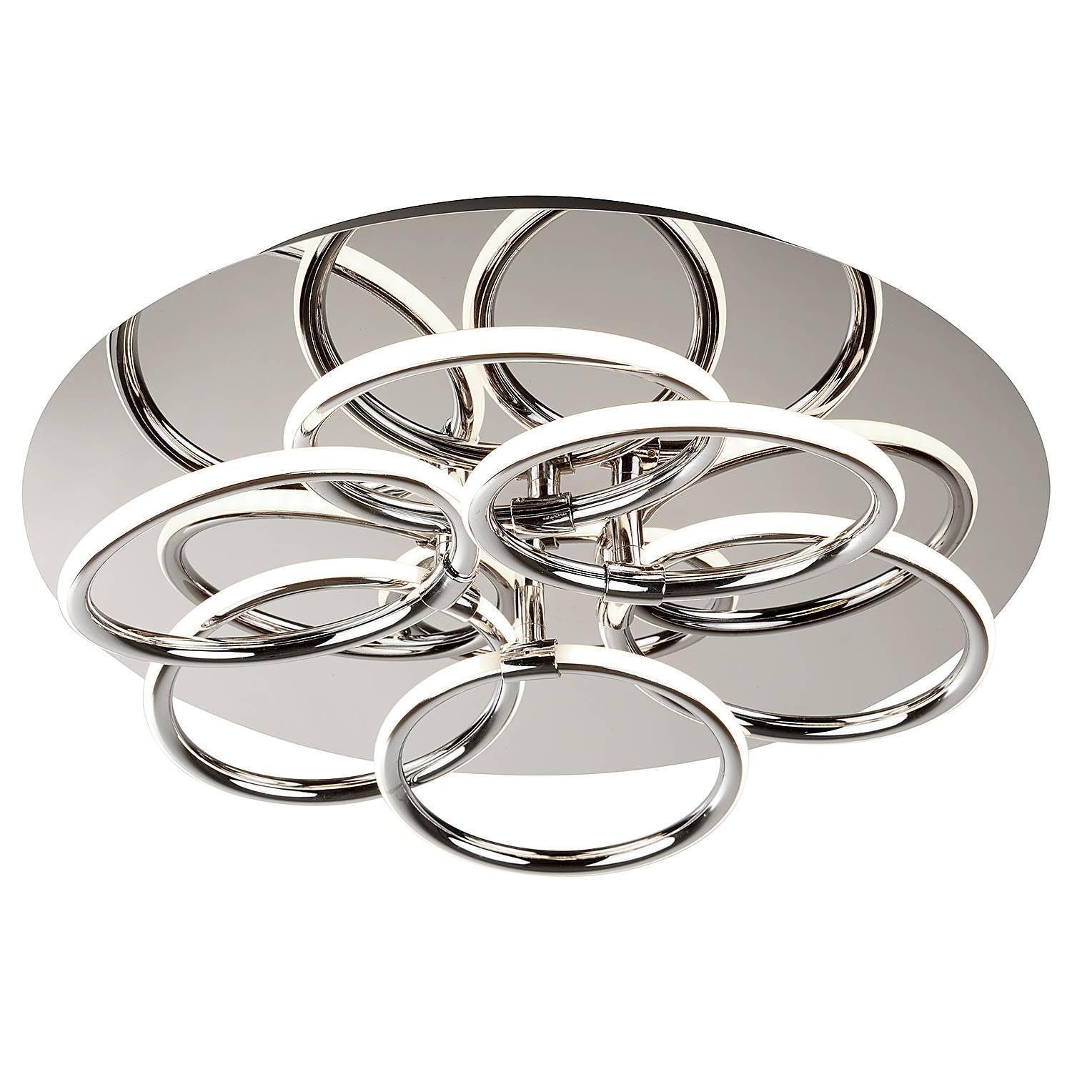 Deckenleuchte Ring Edelstahl Silber 0