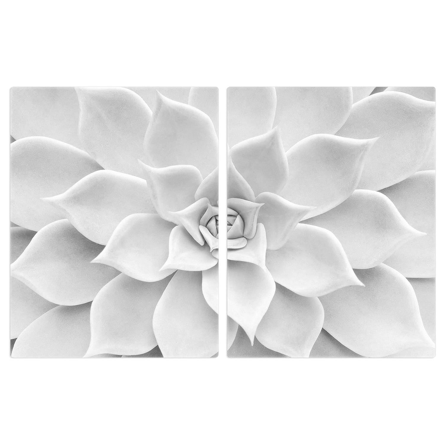 Herdabdeckplatte Cactus Glass Black/White 0