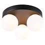 Gove Rondel Ceiling Light Opal Glass Aluminum 3-light 0