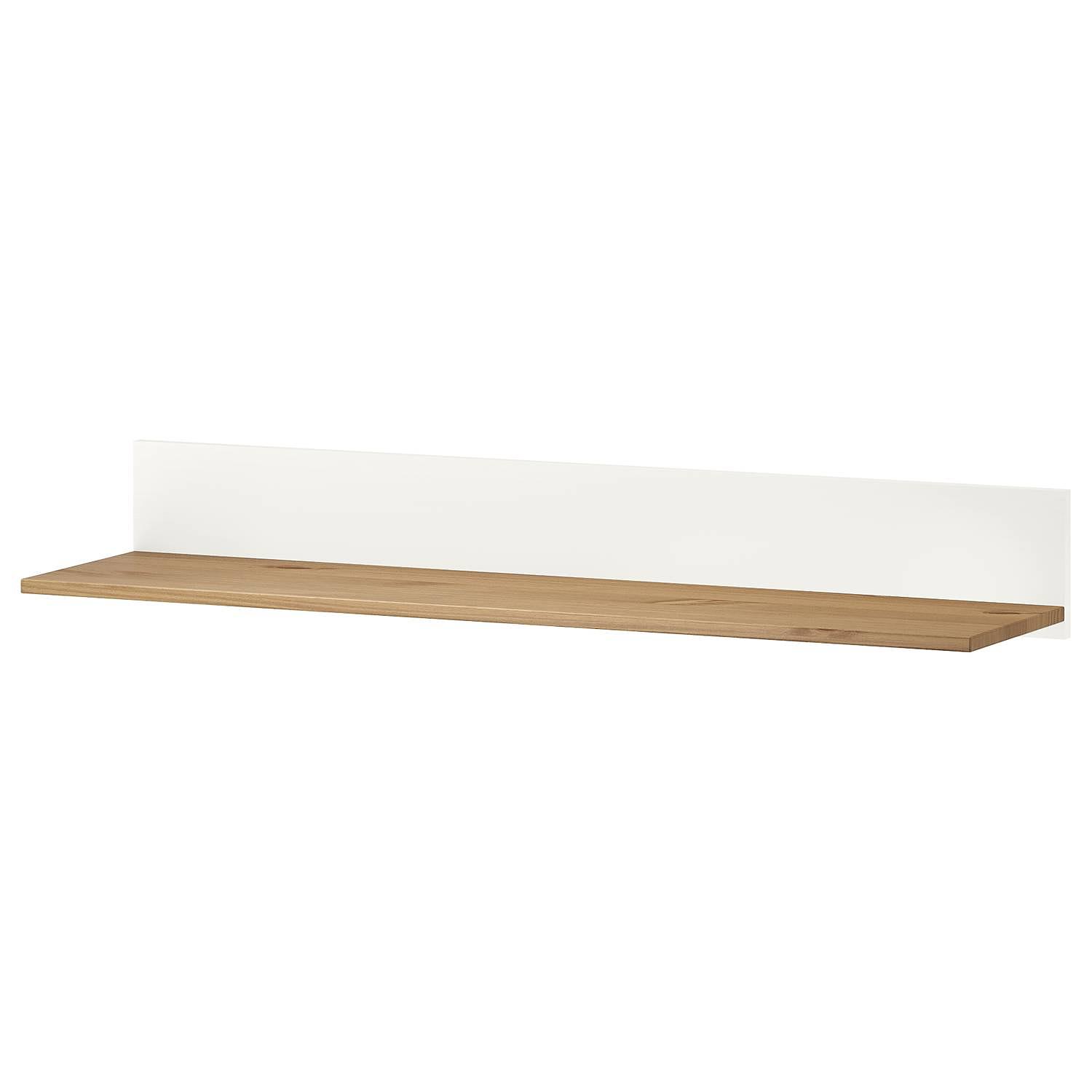 Wall shelf Rivery Pine Solid White 0
