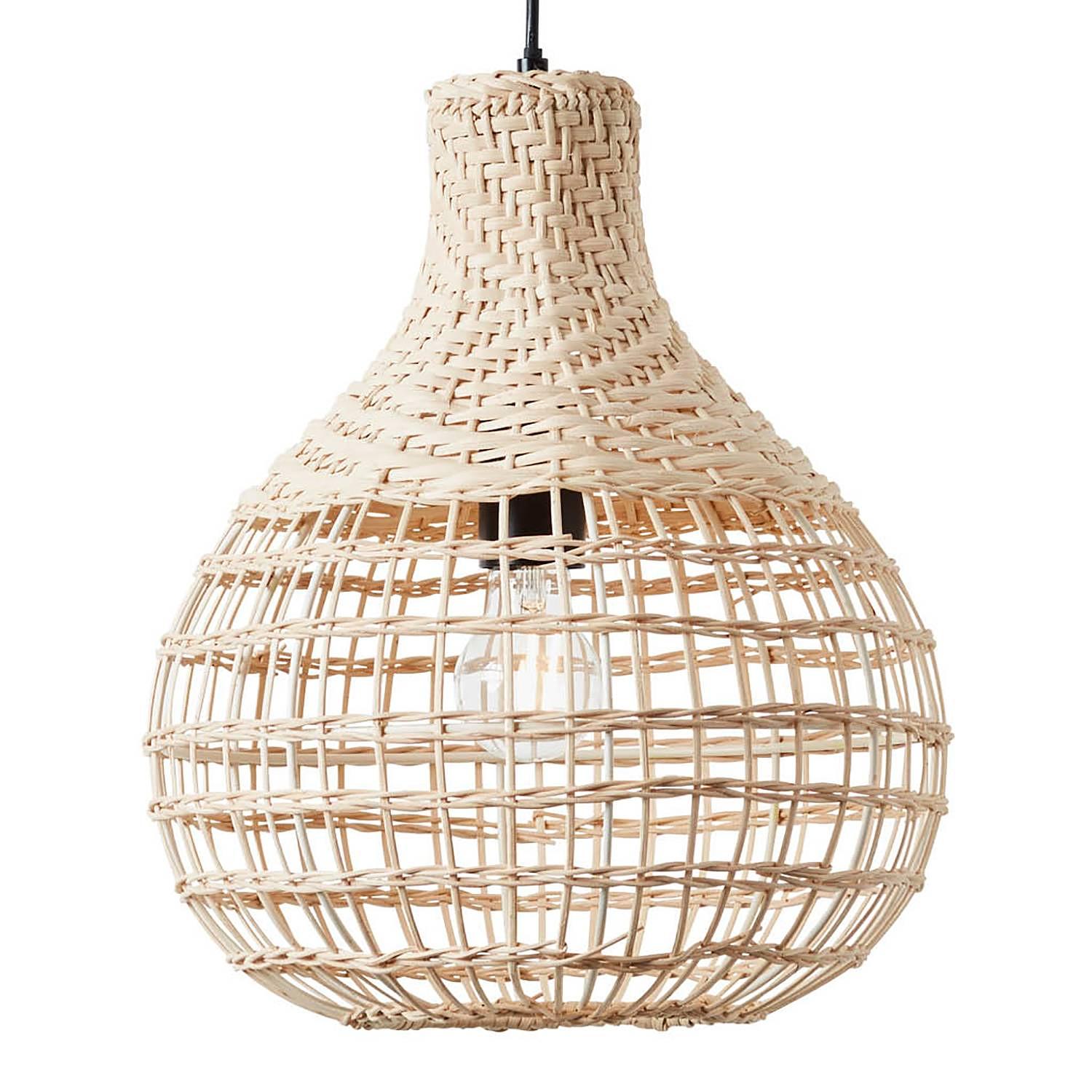 Pendant lamp Southsea Rattan Iron 0