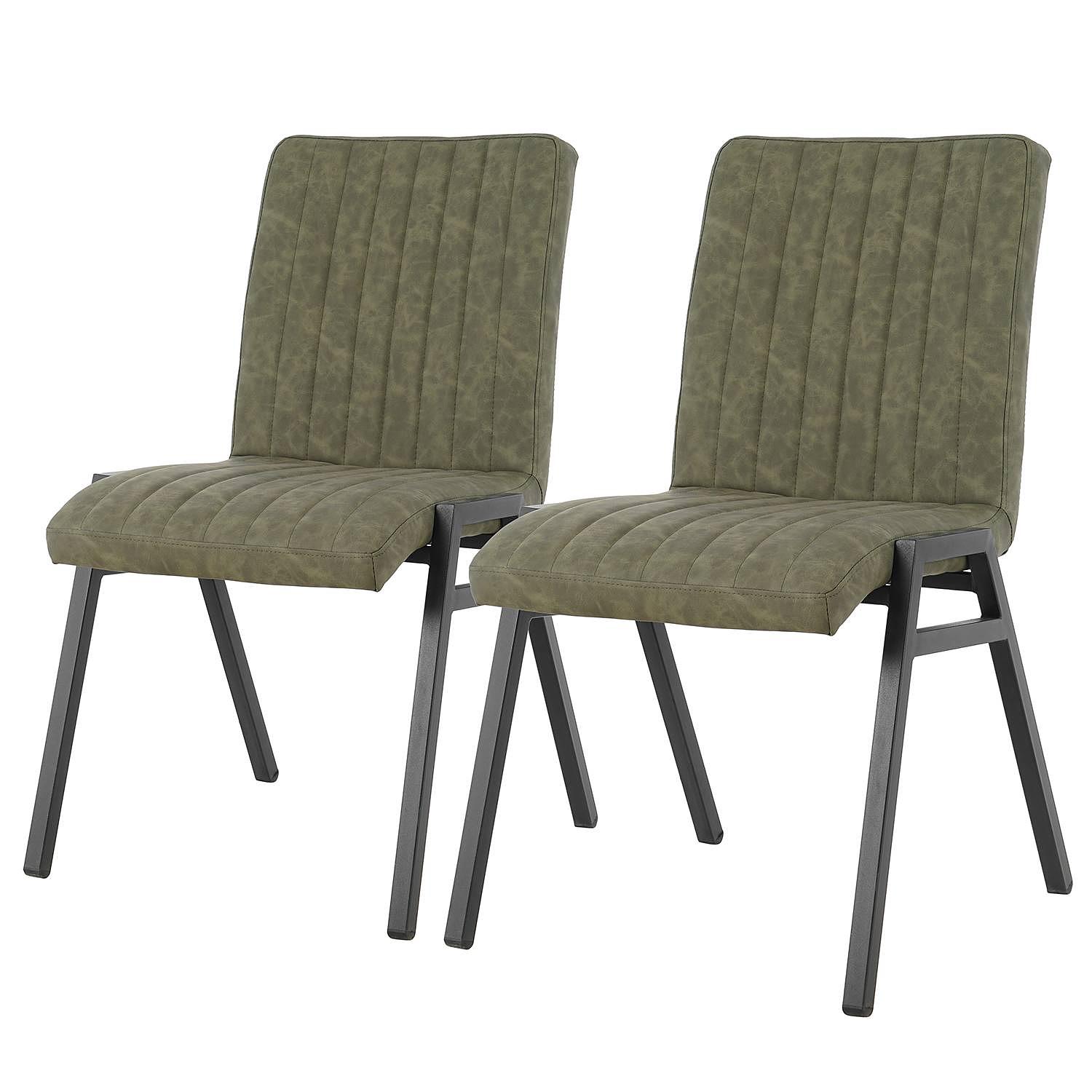 2x Upholstered chair Zarat antique green 0