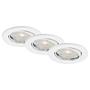 3x Recessed light Dimm I White 0