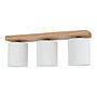 Ceiling lamp Jenta III Cotton fabric Oak solid wood 0