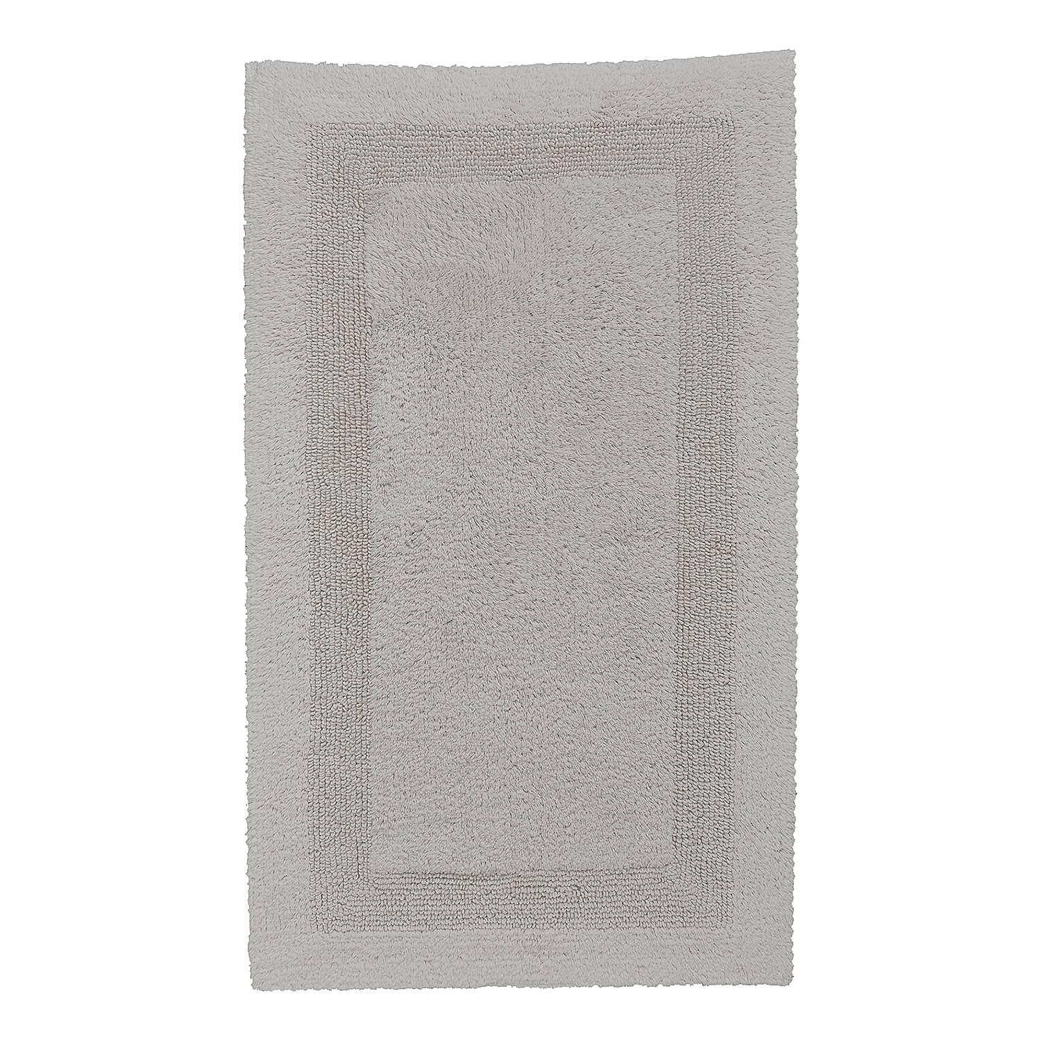Arizona Bath Mat Cotton Silver Grey 60 x 100 cm 0