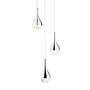 LED pendant lamp Frizzante Glass Steel Number of flames: 3 0