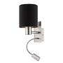 LED Wall Light Mixed Fabric Steel 2-flame 0