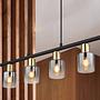 4-flame pendant lamp Hollsy colored glass iron 0