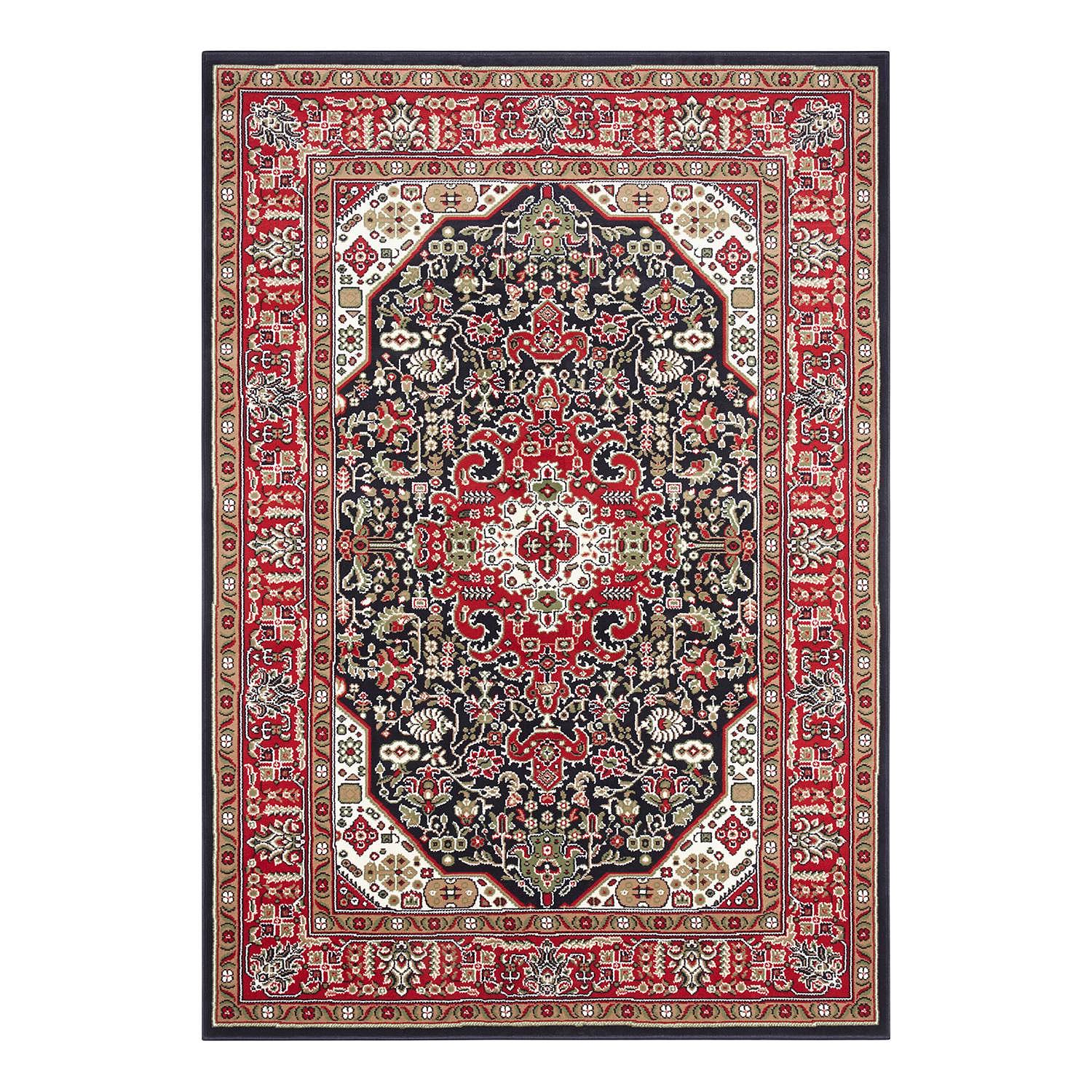 Short pile rug Skazar Isfahan Navy blue 80 x 150 cm 0