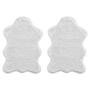 2x Decorative rug "Coste" White 0