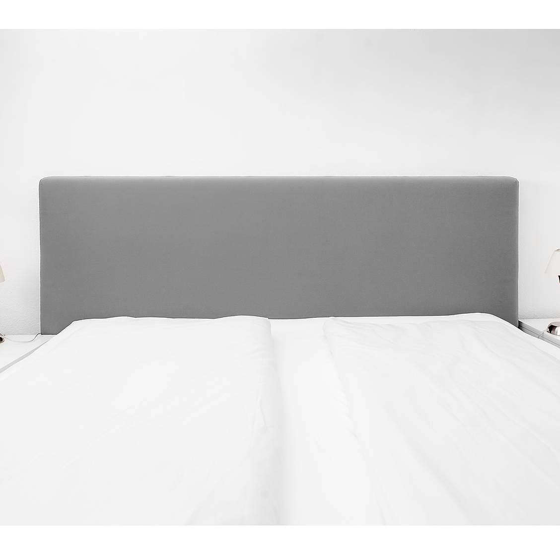 Boxspring-Kopfteilbezug Greenmount Mischgewebe Granit 0