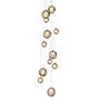 12-flame pendant lamp Symphony steel glass silver 0