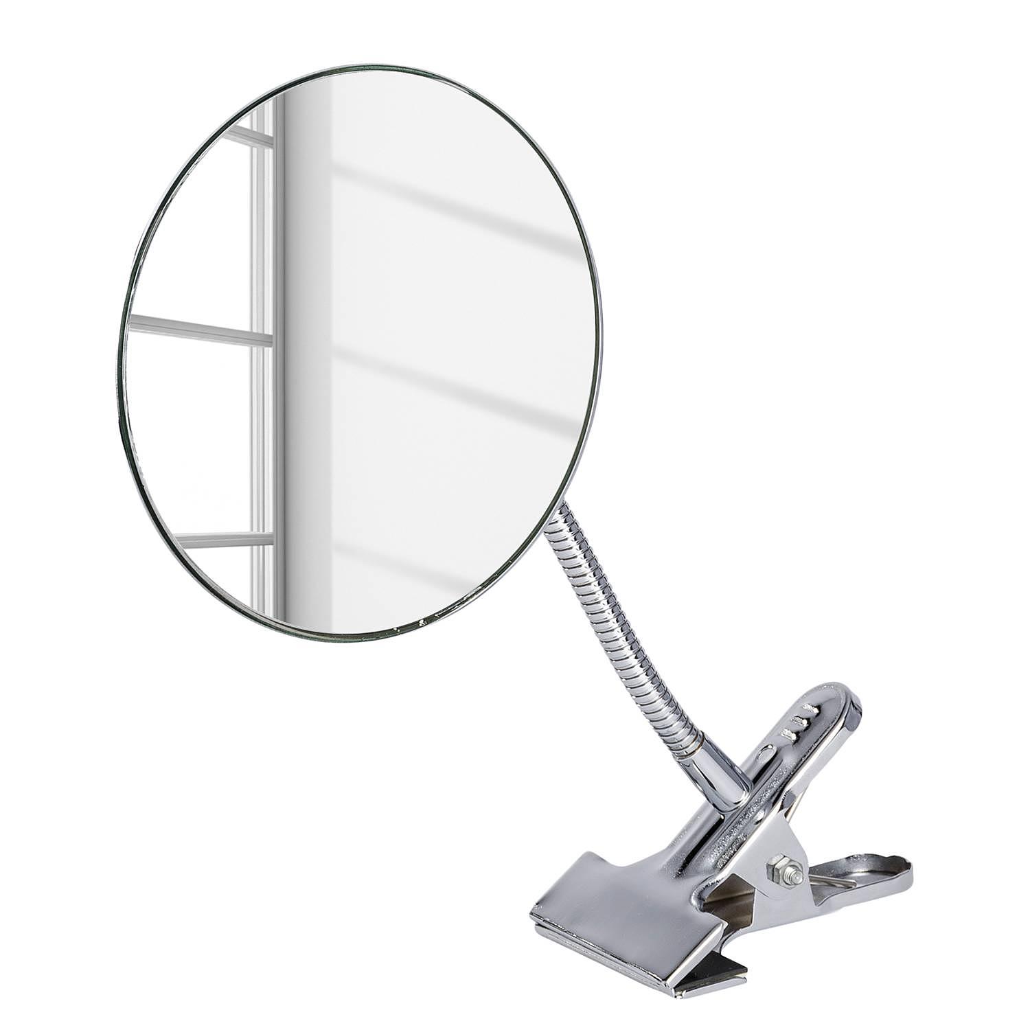 Cosmetic mirror Clip Silver Steel Mirror glass 15 x 27 cm 0