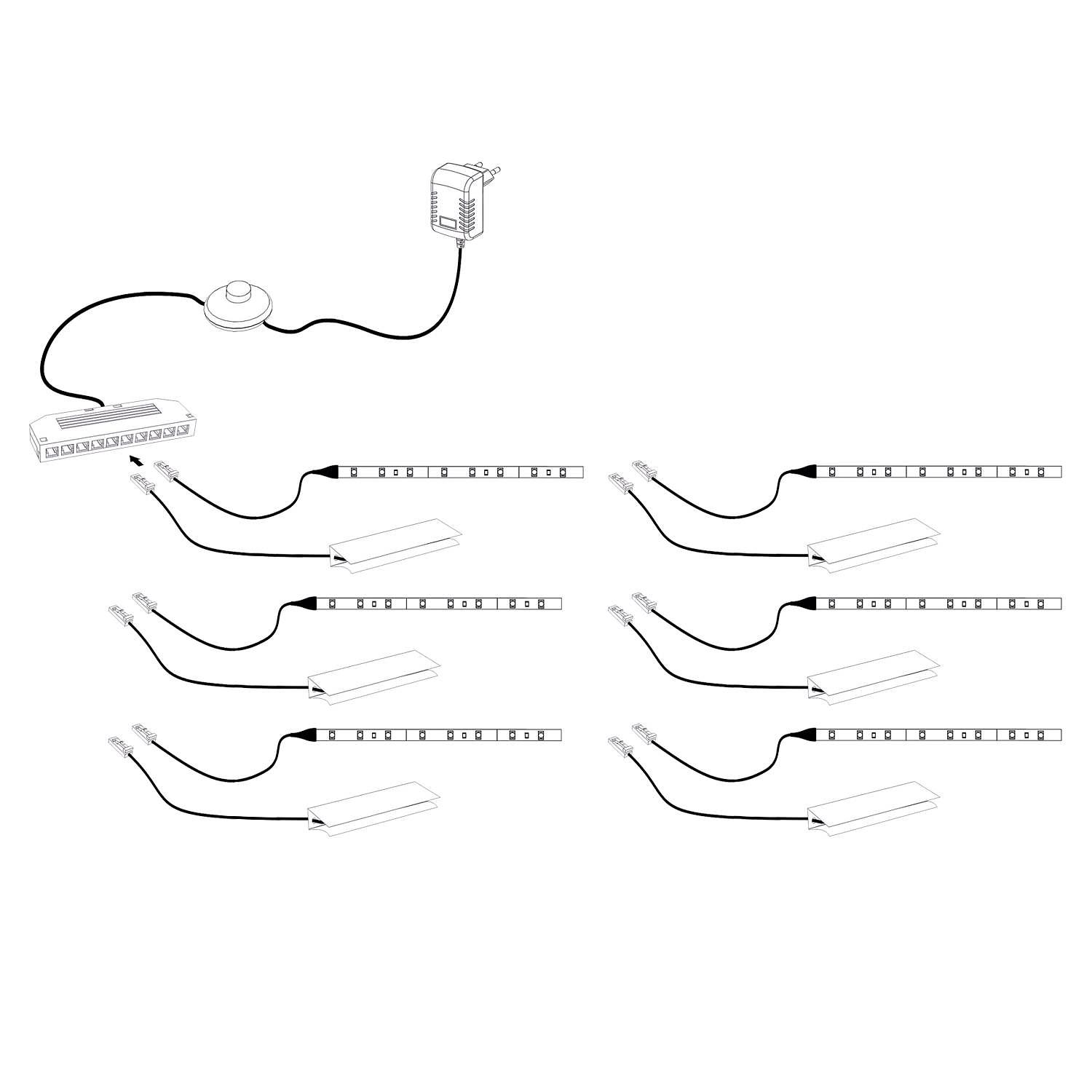 LED-Beleuchtung Talence V Kunststoff 75 x 1 x 1 cm 0