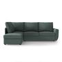 Schlafsofa Sowdon mit Récamiere Links Blaugrau 2