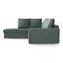 Schlafsofa Sowdon mit Récamiere Links Blaugrau 5