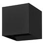 Calpino Type A LED Wall Light Clear Glass Cast Aluminum Black 0