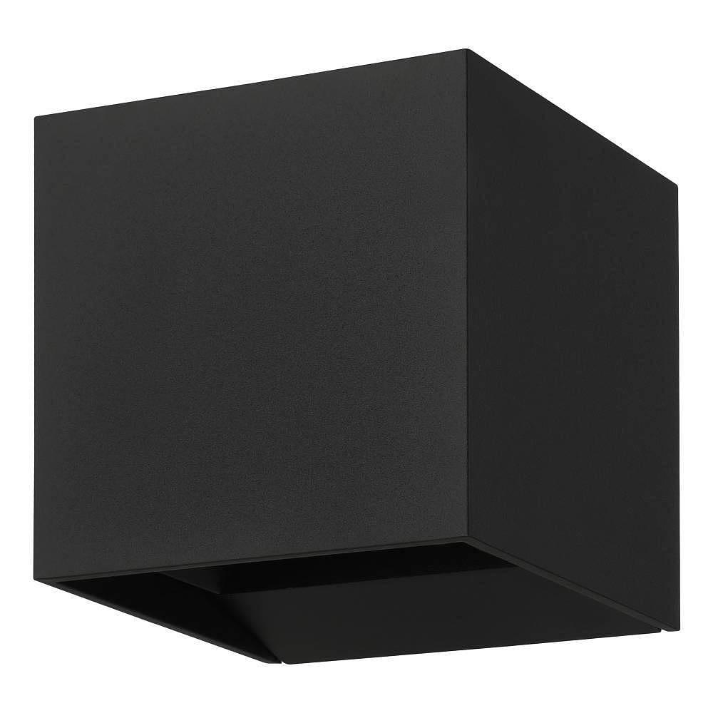 Calpino Type A LED Wall Light Clear Glass Cast Aluminum Black 0