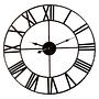 Wanduhr Villerest Aluminium Schwarz 0
